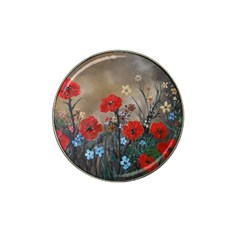 Poppy Garden Golf Ball Marker 4 Pack (for Hat Clip) by rokinronda