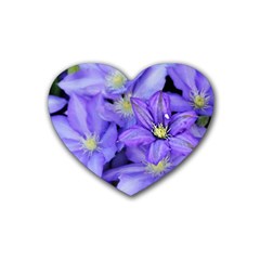 Purple Wildflowers For Fms Drink Coasters (heart) by FunWithFibro