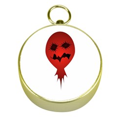 Evil Face Vector Illustration Gold Compass