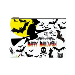 Happy Halloween Collage Cosmetic Bag (large) by StuffOrSomething