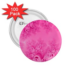 Soft Pink Frost Of Morning Fractal 2 25  Button (100 Pack) by Artist4God