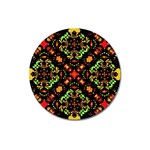 Intense Floral Refined Art Print Magnet 3  (Round) Front