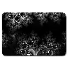 Midnight Frost Fractal Large Door Mat by Artist4God