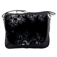 Midnight Frost Fractal Messenger Bag by Artist4God