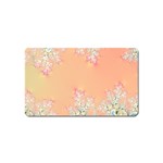 Peach Spring Frost On Flowers Fractal Magnet (Name Card) Front