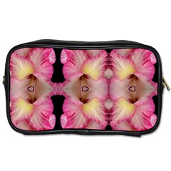 Pink Gladiolus Flowers Travel Toiletry Bag (two Sides) by Artist4God