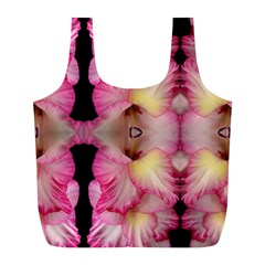 Pink Gladiolus Flowers Reusable Bag (l) by Artist4God