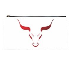 Stylized Symbol Red Bull Icon Design Pencil Case by rizovdesign