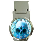 Skull In Water Money Clip with Watch Front