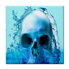 Skull In Water Face Towel by icarusismartdesigns