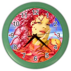 Tears Of Blood Wall Clock (color) by icarusismartdesigns