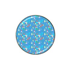 Colorful Squares Pattern Hat Clip Ball Marker