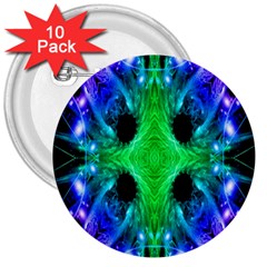 Alien Snowflake 3  Button (10 Pack)