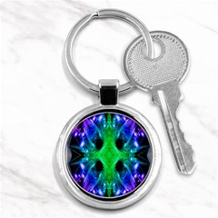 Alien Snowflake Key Chain (round) by icarusismartdesigns