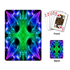 Alien Snowflake Playing Cards Single Design by icarusismartdesigns