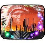 Ghost Dance Mini Fleece Blanket (Two Sided) 35 x27  Blanket Back