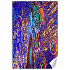 Peacock Canvas 24  X 36  (unframed) by icarusismartdesigns