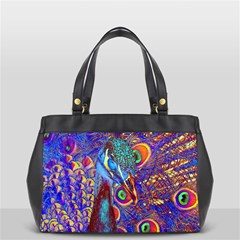 Peacock Oversize Office Handbag (one Side) by icarusismartdesigns