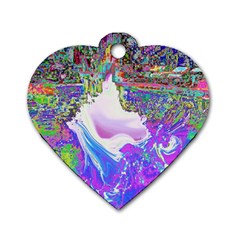 Splash1 Dog Tag Heart (two Sided) by icarusismartdesigns