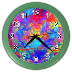 Colour Chaos  Wall Clock (color) by icarusismartdesigns