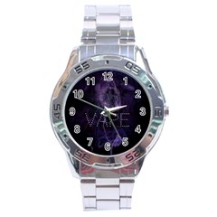 Vape Purple Smoke  Stainless Steel Watch by OCDesignss