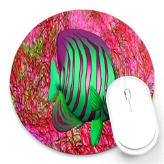 Fish 8  Mouse Pad (round) by icarusismartdesigns