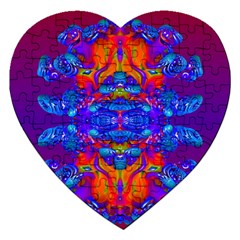 Abstract Reflections Jigsaw Puzzle (heart) by icarusismartdesigns