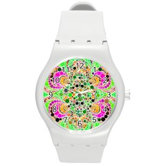 Florescent Abstract  Plastic Sport Watch (medium) by OCDesignss