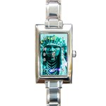 Magical Indian Chief Rectangular Italian Charm Watch Front