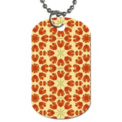 Colorful Floral Print Vector Style Dog Tag (one Sided)