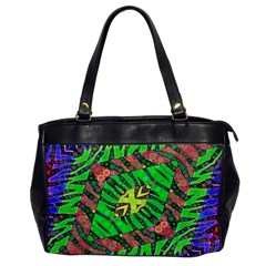 Zebra Print Abstract  Oversize Office Handbag (one Side) by OCDesignss