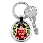 Cubist Woman Key Chain (Round) Front