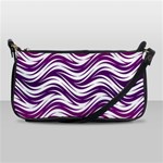 Purple waves pattern Shoulder Clutch Bag Front