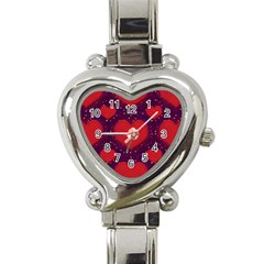 Galaxy Hearts Grunge Style Pattern Heart Italian Charm Watch 