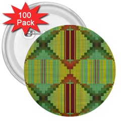 Tribal Shapes 3  Button (100 Pack)