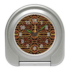 Tribal Art Abstract Pattern Desk Alarm Clock