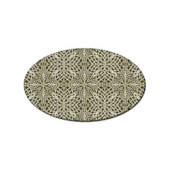 Silver Intricate Arabesque Pattern Sticker 100 Pack (oval)