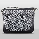 Elegant Glittery Floral Messenger Bag Front