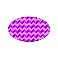 Modern Retro Chevron Patchwork Pattern Sticker 100 Pack (oval)