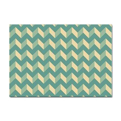 Mint Modern Retro Chevron Patchwork Pattern A4 Sticker 10 Pack