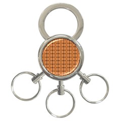 Faux Animal Print Pattern 3-ring Key Chain