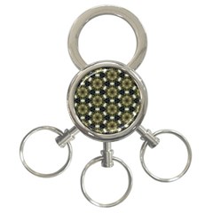 Faux Animal Print Pattern 3-ring Key Chain