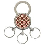 Cute Pretty Elegant Pattern 3-Ring Key Chain Front