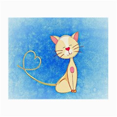 Cute Cat Glasses Cloth (small, Two Sided)