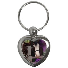 Two Horses Key Chain (heart) by JulianneOsoske