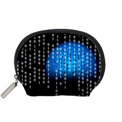 Binary Rain Accessory Pouch (small) by StuffOrSomething