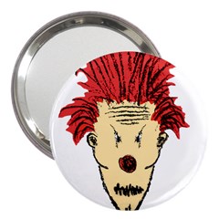 Evil Clown Hand Draw Illustration 3  Handbag Mirror