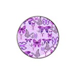 Purple Awareness Butterflies Golf Ball Marker 4 Pack (for Hat Clip) Front