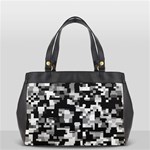 Background Noise In Black & White Oversize Office Handbag (Two Sides) Front