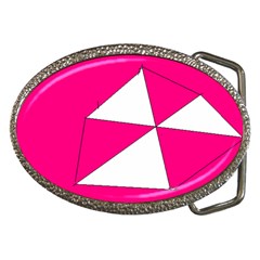 Pink White Art Kids 7000 Belt Buckle (oval) by yoursparklingshop